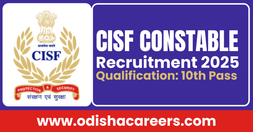 CISF Constable Tradesmen Recruitment 2025