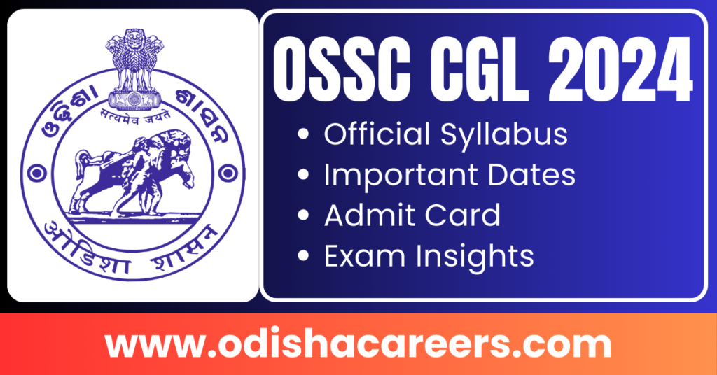 OSSC CGL Syllabus 2024