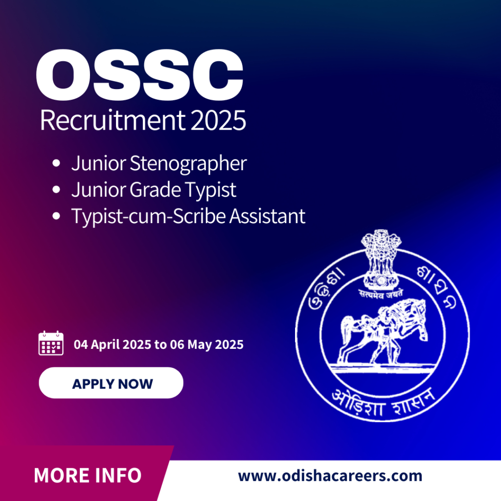 OSSC Jr Stenographer Recruitment 2025