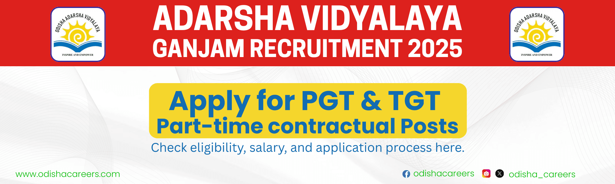 Odisha Adarsha Vidyalaya Ganjam Recruitment 2025