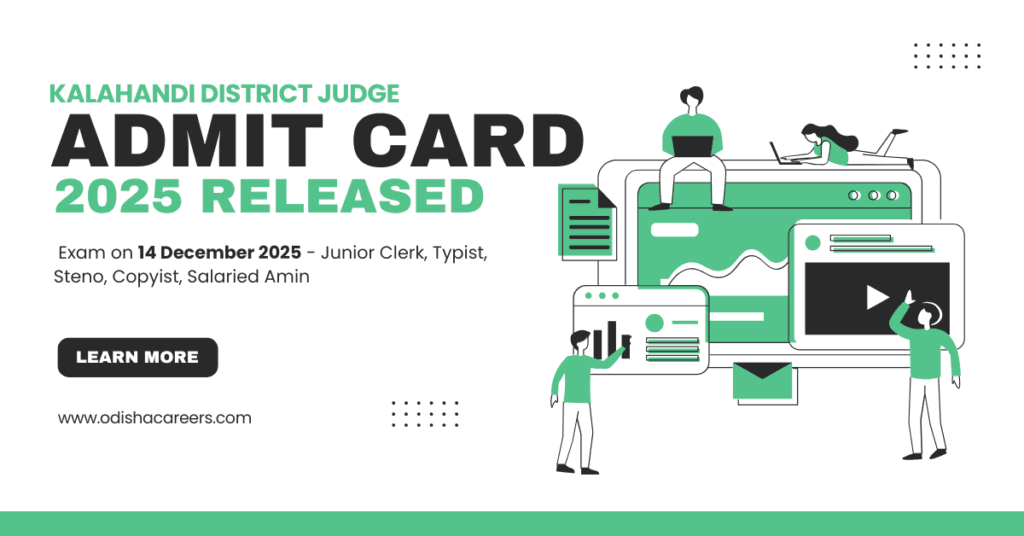 Kalahandi District Judge Admit Card 2025 Out: Download for Clerk, Typist, Steno, Copyist and Amin Posts