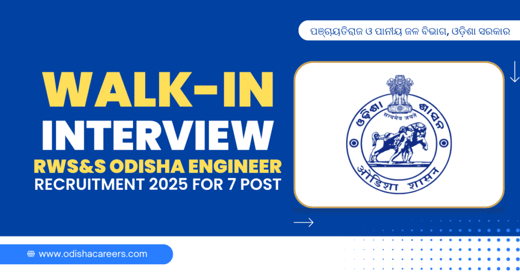 RWS&S Odisha Engineer Recruitment 2025